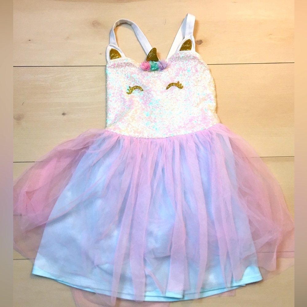 🦄Girls Lilt Cute Unicorn sequin Pink Purple Mash Dress